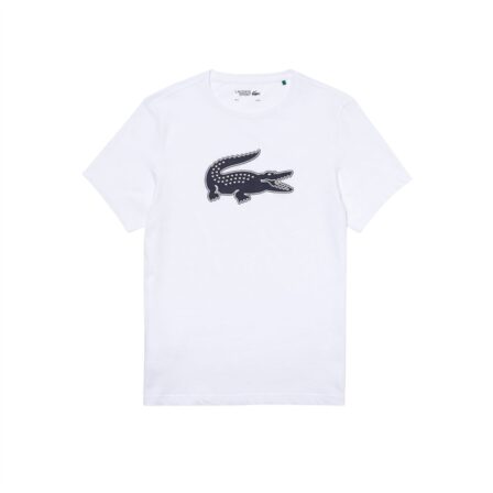 Lacoste Sport 3D Print Crocodile Breathable T-Shirt White