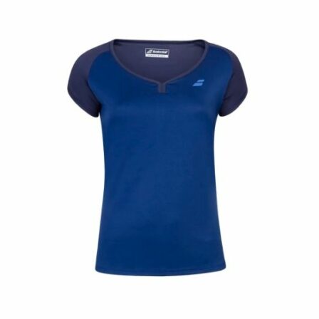 Babolat-Play-Cap-Dame-T-shirt-Estate-Blue-Tennis-T-shirt