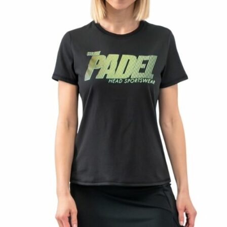 Head-Padel-SPW-T-shirt-Dame-Sort-Padel-bluse