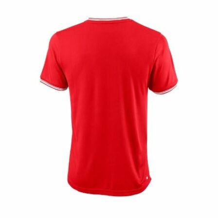 Wilson-Team-ll-High-V-Neck-T-shirt-Red-Padel-T-shirt