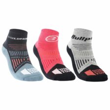 Bullpadel BPWPT2201 Sock 3-Pack Black/Red/Grey