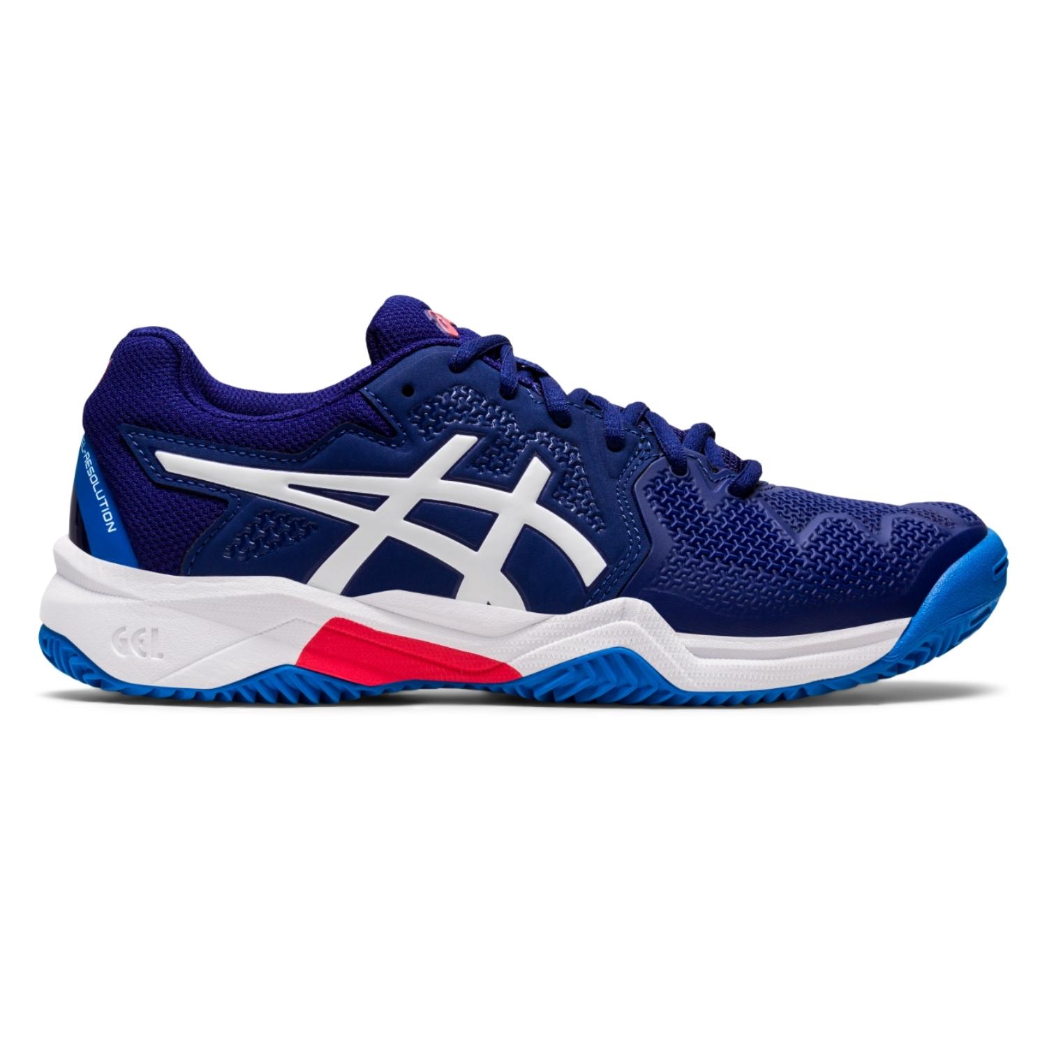 Asics-Gel-Resolution-8-GS-Clay-Junior-Dive-BlueWhite-padel-tennis
