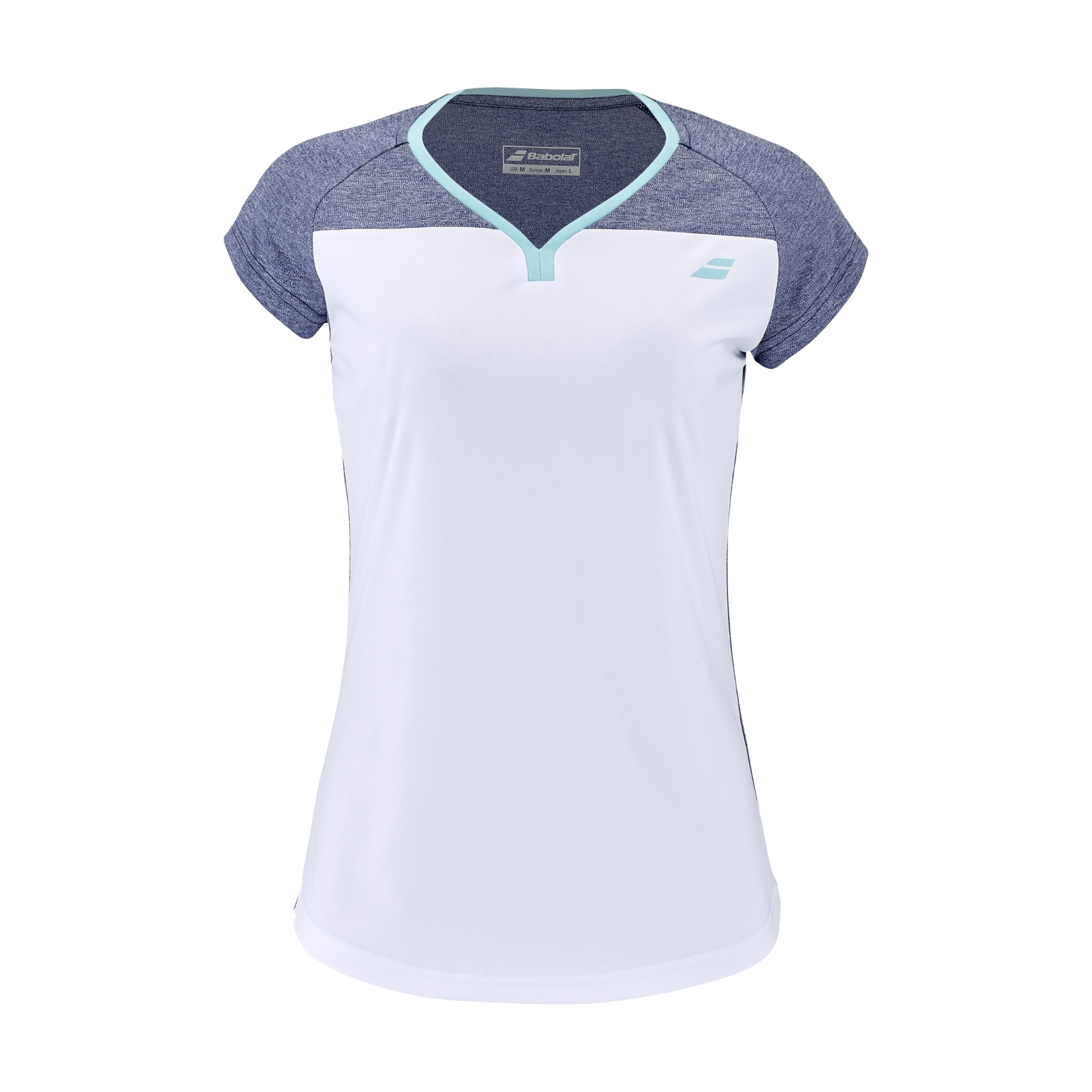 Babolat-Play-Cap-Sleeve-Top-Women-White-Blue