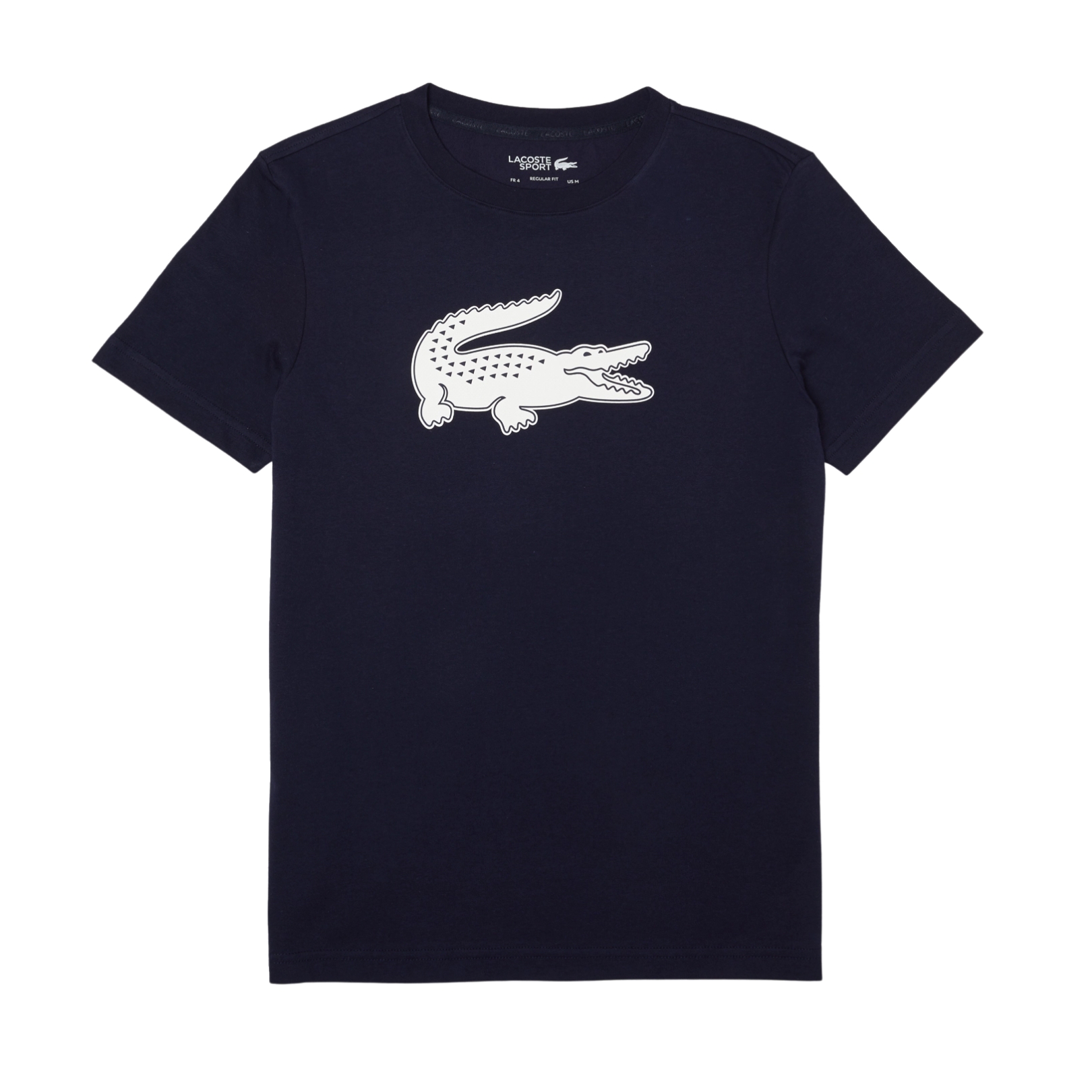 Lacoste-T-Shirt-3D-Print-Crocodile-NavyWhite