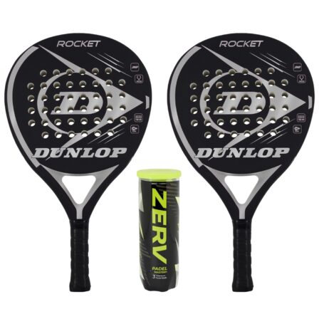 Dunlop Padel Package Deal (Dunlop Rocket Silver + ZERV Padel Master+)