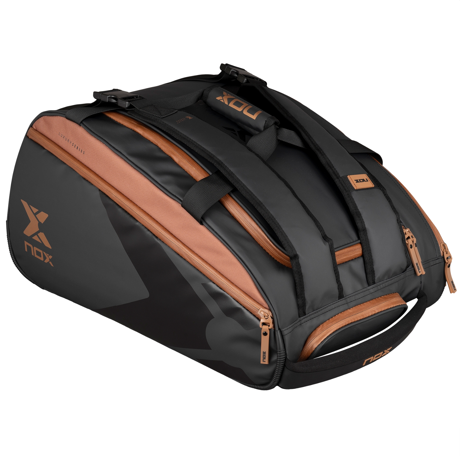 Nox-Luxury-Open-Series-Padelbag-Black-Brown-1