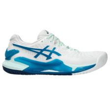 Asics Gel-Resolution 9 Women White/Teal Blue