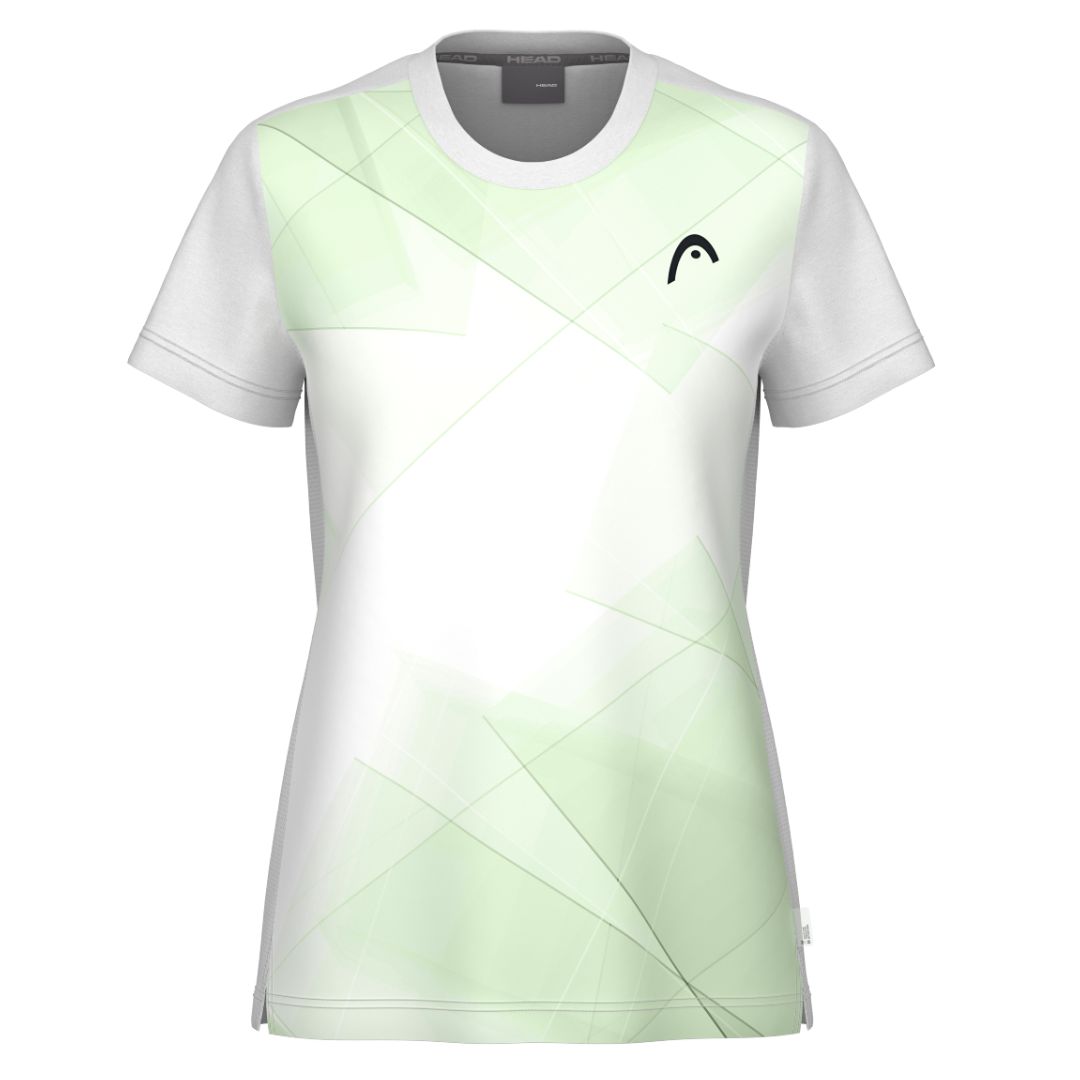 Head-Tie-break-T-shirt-Women-White-Celery-Green