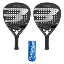 Bullpadel Padel Setti (2 x Bullpadel Vertex 03 CMF X + Babolat Court Padel X3 3 kpl)