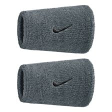 Nike Swoosh Classic Doublewide Wristbands 2-Pack Grey/Black